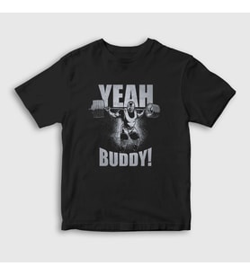 Presmono Unisex Çocuk Siyah Yeah Buddy Gym Spor Ronnie Coleman T-Shirt 363818tt