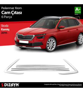 Skoda Kamiq Krom Cam Çıtası 6 Prç 2019 2020 2021 2022 2023 2024 2025