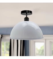 RİOLİGHT VİNTAGE,MODERN,RETRO,RUSTİK BEYAZ 1XE27 DUYLU TEKLİ METAL PLOFONYER AVİZE ÇAP:30CM