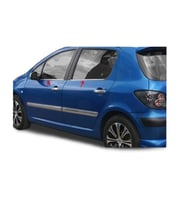 Peugeot 307 Krom Cam Çıtası  Paslanmaz Çelik 4 Parça