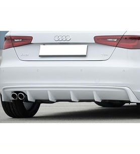 Audi A3 8V/SB Rieger Difüzör P Black 2012 - 2016 Plastik Sol Çiftli Çıkış