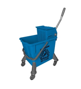 Omnisoft UCTM STS728 Spider Plastik Tekerlekli Temizlik Seti 32 lt Mavi