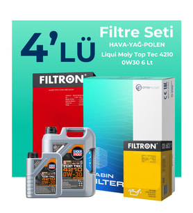 Filtron Audi A4 40 TDi Filtre Bakım Seti Liqui Moly Motor Yağlı (2020-2024) 4 Lü