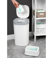 Geseus Motek Kartuşlu Bebek Bezi Kovası Atık Çöp Kovası 19 Lt+1 Ad Extra yedek kartuş
