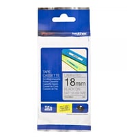 Tonersepeti Brother TZe-M941 18mm Mat Gümüş üzerine Siyah Laminasyonlu Etiket