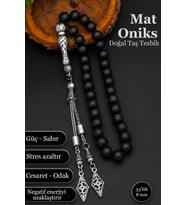 Mat Oniks Tesbih Erkek Doğal Taş Tesbih 8 mm BT056