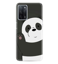 Oppo A55 Kılıf Silikon Desen Özel Seri Hello Panda 1709