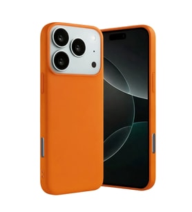 iPhone 17 Pro Nano İçi Kadife Silikon - Turuncu