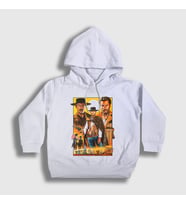 Presmono Unisex Çocuk Beyaz Poster Film The Good The Bad And The Ugly Kapüşonlu Sweatshirt 252471tt