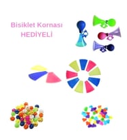 Bisiklet Korna Hediyeli Bisiklet Jant Süsü Seti Bisiklet Kalp Boncuk Palet 