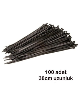 Cırt Kelepçe - Kablo Bağı Siyah 38 cm