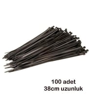 Cırt Kelepçe - Kablo Bağı Siyah 38 cm