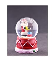 Dekoratif Noel Baba Ve Hediye Paketleri Temalı Işıklı Yılbaşı Kar Küresi 6.5 Cm