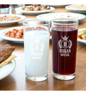 Kral Tacı İsme Özel Rakı Bardağı
