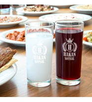 Kral Tacı İsme Özel Rakı Bardağı