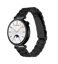 Huawei Watch GT 4 41mm Uyumlu 18mm Kordon Paslanmaz Metal Baklalı Tasarım KRD-04 Kayış