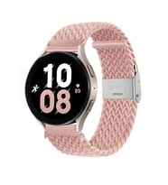 Samsung Galaxy Watch Gear S2 3 41mm 42mm Active 2 40mm 44mm Kordon Metal Klipsli (Açık Pembe)