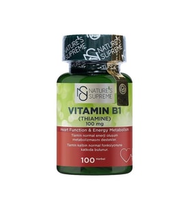 Natures Supreme Vitamin B1 100 Mg 100 Kapsül Aromasiz