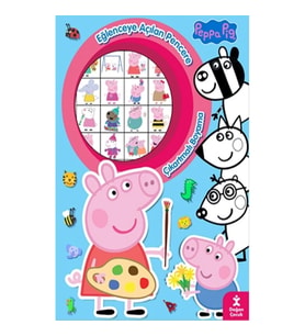 Peppa Pig Eğlenceye Açılan Pencere Çıkartmalı Boyama Kitabı