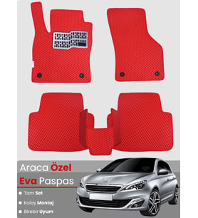 PEUGEOT 308 (2007-2012) Uyumlu EVA Paspas Tam Set–Araca Özel,Oto Paspas,Kolay Montaj
