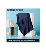 Underwear 3 Parça Erkekler Buz Ipek Baksır Şort Külot Iç Çamaşırı 3 Renk Karıştırma (Çok Renkli)