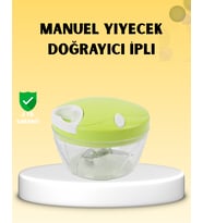Manuel Yiyecek Doğrayıcı İpli Hızlı Pratik Sebze Kıyıcı