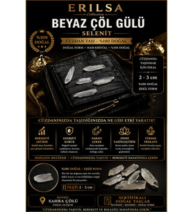 Sertifikalı Beyaz Çöl Gülü Selenit Taşı Kütle - Cüzdan Taşı 2-3 cm Doğal Ham Kristal
