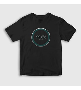 Presmono Unisex Çocuk Siyah Match Black Mirror T-Shirt 182732tt