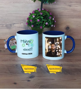 Makine Mühendisi Kupa Bardak Lacivert Fotoğraflı Mühendisler Günü Hediyesi