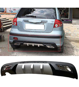 Hyundai Getz Difüzör Difizör Gri + Kare Egzoz Görünüm C Tip