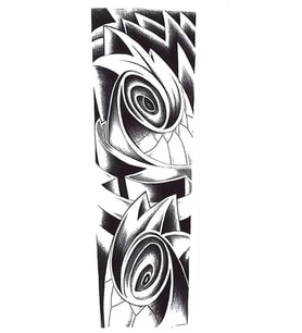Caş Dekorasyon Geçici Tribal Figürlü Dövme Tattoo