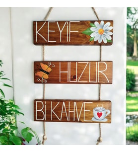 Bahçe Süsü Duvar Süsü Balkon Süsü Dekorasyon  ev hediyesihediye Teras Kapı Süsü Mutfak Süsü Hediyelik Eşya Ölçü 60*30 (Çok Renkli)