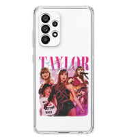Samsung Galaxy A73 Uyumlu Taylor Swift Desenli Şeffaf Telefon Kılıfı