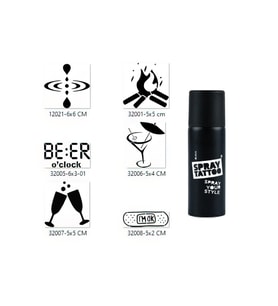 Summer Taç Spray Tattoo Geçici Sprey Dövme Seti