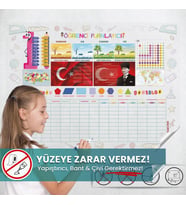 Renkli Kapsamlı Öğrenci Planlayıcı, Statik Elektriklenme Ile Tutunan Akıllı Kağıt Yazı Tahtası