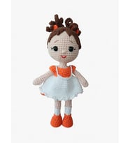 Turuncu Bıdış Bebek Amigurumi Organik Oyuncak