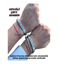 Çiftlere Özel İtalyan Charm Çelik Bileklik Sevgiliye Hediye- Çift Bilekliği (2 ADET)
