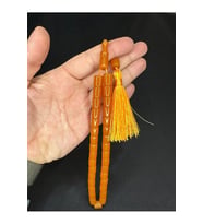 SIKMA KEHRİBAR TESBİH BAL RENKLİ KAPSÜL KESİM 11MMX9MM