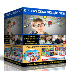 2-4 Yaş Zeka Gelişim Seti (15 Kitap ve Materyaller)