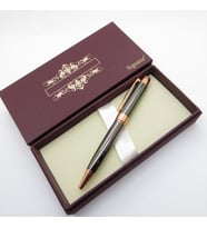 Signator® S329 Titanyum Bronz Tükenmez Kalem Seti   İsme Özel Kalem  Hediyelik Kalem (Karışık)