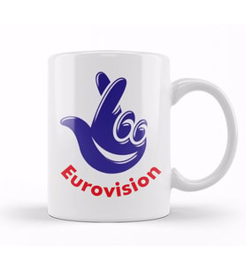 Eurovision National Lottery Kupa Bardak Porselen