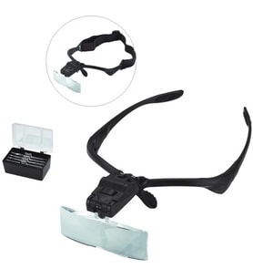 Işıklı Gözlük Büyüteç - 5 Farklı Lens 9892B