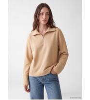 LCW Modest Bej Soft Touch Kadın Sweatshirt Tunik