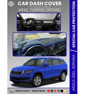 SKODA KODIAQ (2017-2022) Torpido Örtüsü Ön Göğüs Halı Torpido Koruma Birebir Uyum Kaymaz UV Koruma