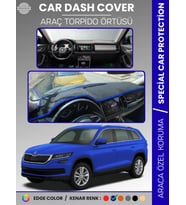 SKODA KODIAQ (2017-2022) Torpido Örtüsü Ön Göğüs Halı Torpido Koruma Birebir Uyum Kaymaz UV Koruma