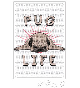 Pug Life Köpek Puzzle 240 Parça Yapboz