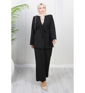 Soft Blazer Takım Siyah 19389