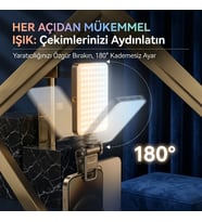 Çok Fonksiyonlu RGB Mini LED Panel - Her Cihazla Uyumlu Klipsli Video Işığı