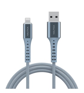 Nautica C65 MFI Lightning to USB-A 12W Örgülü Hızlı Şarj ve Data Kablosu 2.1M Mavi
