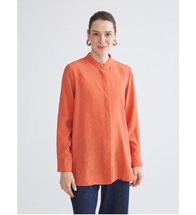 LCWAIKIKI Classic Turuncu Oversize Modal Karışımlı Kadın Gömlek Tunik